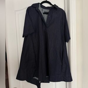 Women’s Navy Denim Dress with Pockets